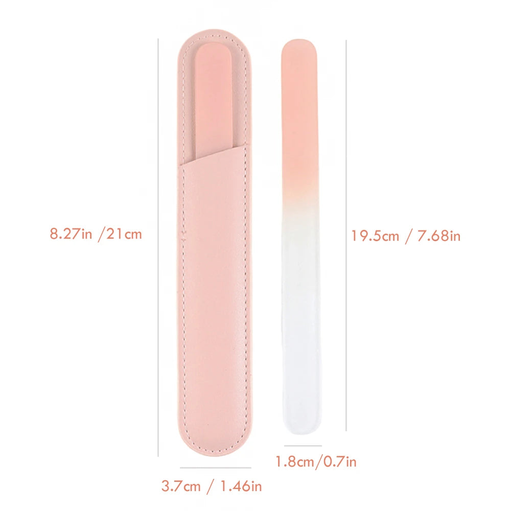 Blush Ombre Crystal Glass File