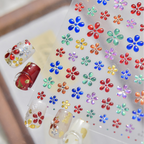 Crystal Flower Nail Art Stickers Aurora Floral Decals 6225