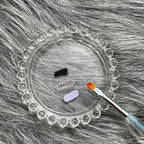 Crystal Glass Nail Art Palette & Brush Holder