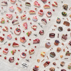 Cupcake Nail Art Stickers Adhesive Embossed Dessert Sticker Decals TA307