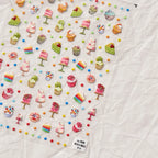 Cupcake Nail Art Stickers Adhesive Embossed Dessert Sticker Decals TA307