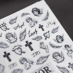 Cupid Nail Art Stickers Angel Cross 3D Adhesive Sticker Decals TS170