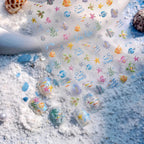 Mermaidcore Sea Life 5D Nail Stickers | Holographic Aquarium Nail Art 1167