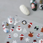 Cute 5D Christmas Nail Stickers | Santa, Reindeer, Snowman Holiday Nail Art Decals