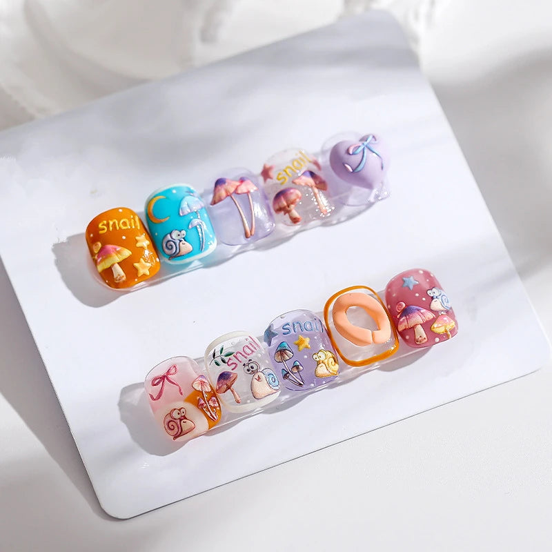 Cute 5D Mushroom Nail Stickers | Whimsical Fairy & Cottagecore Nail Art Decals TS1779
