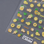 Cute 5D Pineapple Nail Stickers Juicy Summer Fruit & Tropical Nail Art Sticker Decals TS2921