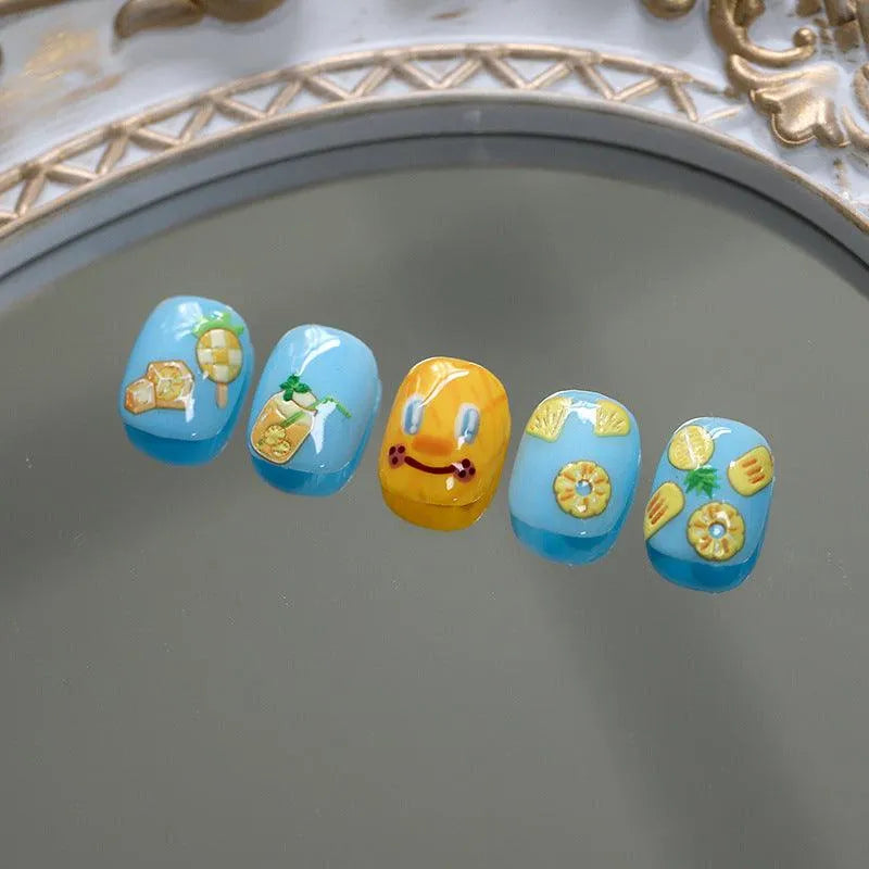 Cute 5D Pineapple Nail Stickers Juicy Summer Fruit & Tropical Nail Art Sticker Decals TS2921