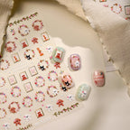 Cute Animal & Floral Nail Stickers - Pet Decals for Charming Manicures M1159
