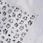 Cute Cat Nail Art Stickers Adhesive Embossed Sticker Decals to4260