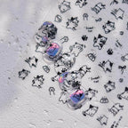 Cute Cat Nail Art Stickers Adhesive Embossed Sticker Decals to4260