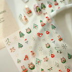 Cute Christmas Nail Stickers | Xmas Tree Gingerbread Man Decals M832