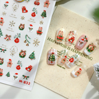 Cute Christmas Nail Stickers | Xmas Tree Gingerbread Man Decals M832