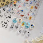 Cute Dog & Puppy Nail Art Stickers - Kawaii DIY Doodle Decals