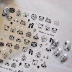 Cute Dog & Puppy Nail Art Stickers - Kawaii DIY Doodle Decals