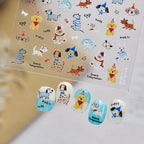 Cute Dog & Puppy Nail Art Stickers - Kawaii DIY Doodle Decals