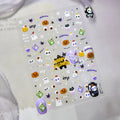 Cute Halloween Nail Stickers - Pumpkin Ghost Bat Skull Decals for Spooky Fun 5365