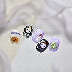 Cute Halloween Nail Stickers - Pumpkin Ghost Bat Skull Decals for Spooky Fun 5365