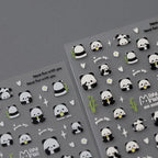 Cute Panda Nail Art Stickers Animal Adhesive Embossed Sticker Decals MN299