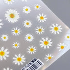 Daisy Flower Nail Art Stickers 3D Floral Adhesive Sticker Decals TS749