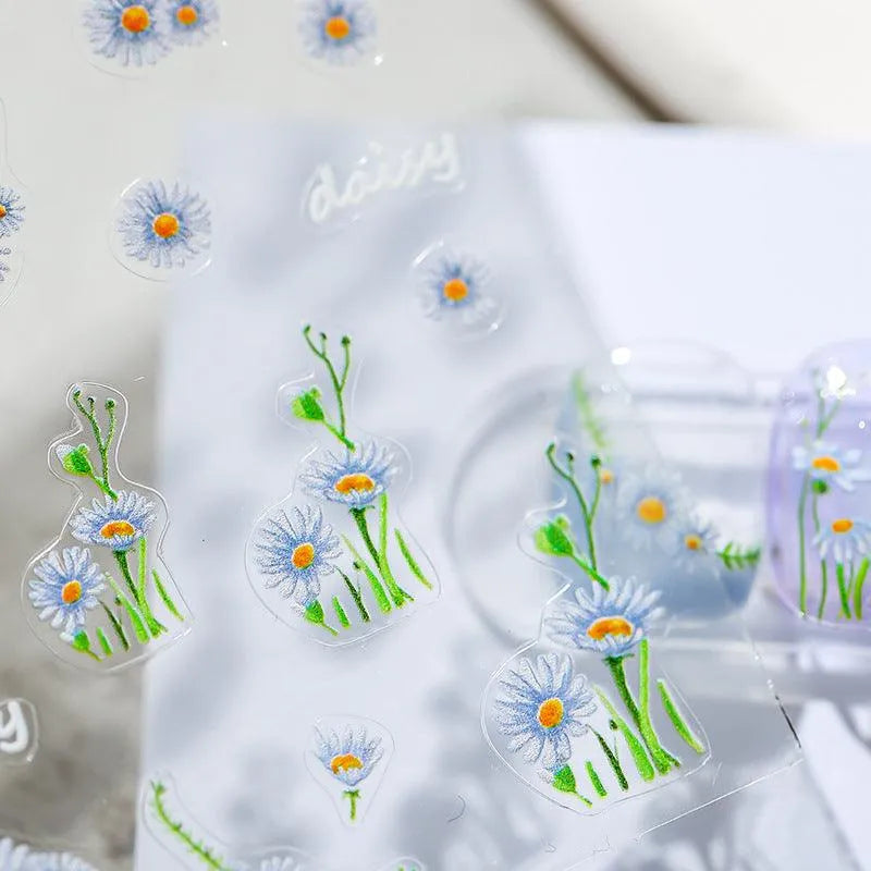 Daisy Nail Art Stickers Little Flower Adhesive Sticker Decals KX250