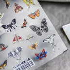 Dark Butterfly Nail Art Stickers Adhesive Embossed 3D Butterfly Sticker Decals TS654