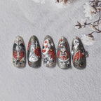 Dark Joker Nail Art Stickers Adhesive Embossed Ghost Style Sticker Decals to3328