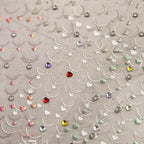 Diamond Necklace Nail Art Stickers Adhesive Embossed Love Sticker Decals to3908