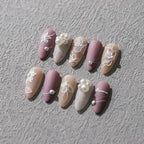 Elegant 5D White Floral Pearl Nail Stickers | Perfect for Bridal & Wedding Art TL105