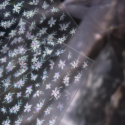 Ethereal Bloom 5D Nail Stickers | Holographic