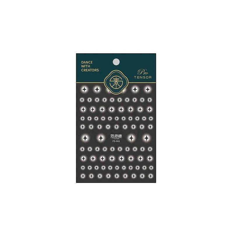 Nail Art Stickers Adhesive Slider Stars Moon Sticker Decals FS041