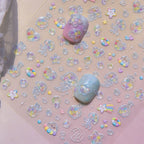 Fairy Ocean 5D Nail Stickers – Dreamy Jellyfish, Shells & Magic Charms