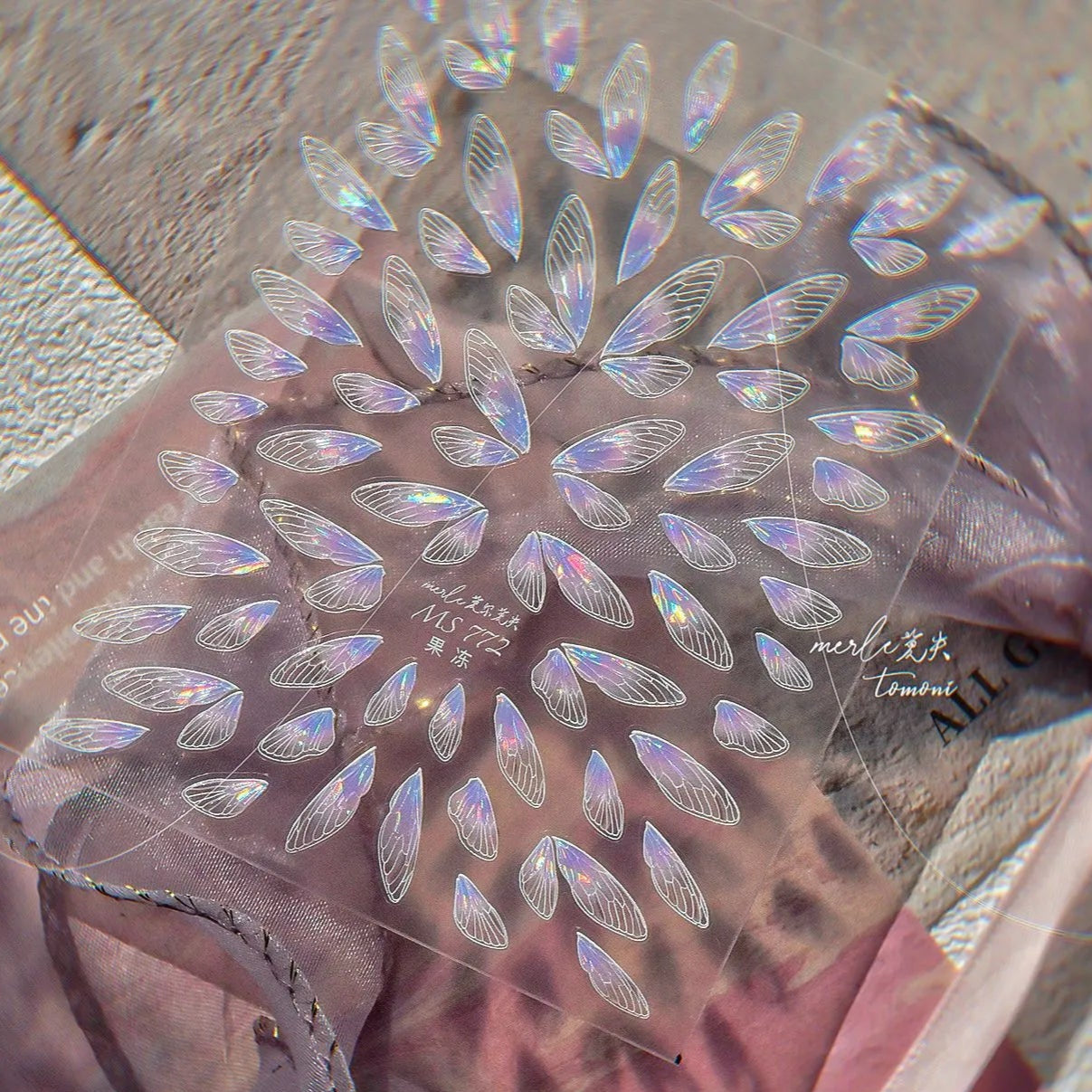 Fairy Wing Nail Stickers – Holographic 5D Butterfly Nail Decals 