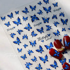 Fantasy Blue Butterfly Nail Art Stickers Adhesive Sticker Decals TS3982