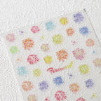 Fireworks Nail Art Stickers Adhesive Embossed Sticker Decals For Christmas New Year TS3463