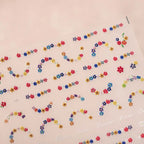 Floral French Nail Art Stickers Adhesive Embossed Flower Tips Sticker Decals 