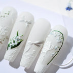 Floral Nail Art Stickers Adhesive Lily Flower Sticker Decals 