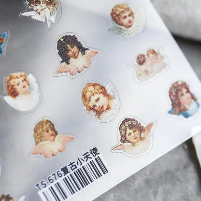 Floral Nail Art Stickers Adhesives Vintage Angel Sticker Decals 