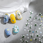 Floral Nail Art Stickers Slider Convallaria Majalis Adhesive Sticker Decals TS1686