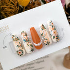 Floral Nail Art Stickers Spring Flowers Leaf 3D Adhesive Sticker Decals KX291