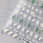 Flower Leaf Nail Art Stickers Adhesive Slider Daisy Flowers Sticker Decals TS2373