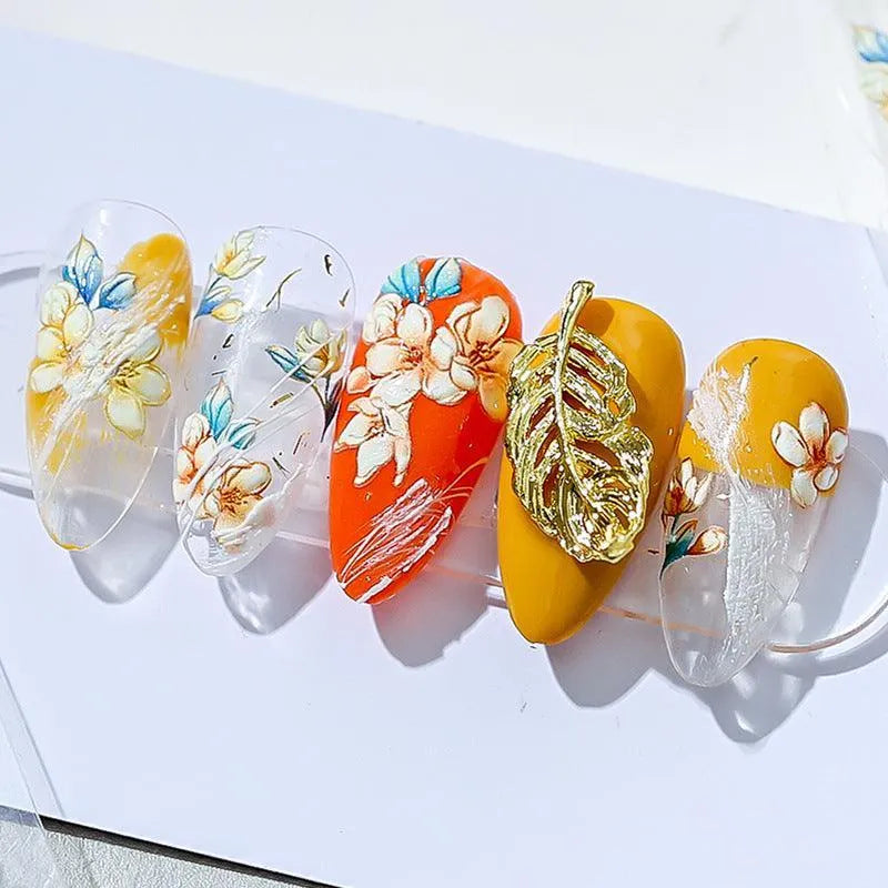 Flower Leaf Nail Art Stickers Floral Adhesive Sticker Decals TS1175