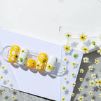 Flower Nail Art Stickers Adhesive Embossed Plumeria Sticker Decals KX241