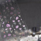 Flower Plum Nail Art Stickers Corn Poppy Adhesive Embossed Sticker Decals 
