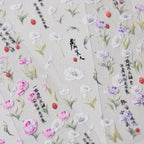 Flower Plum Nail Art Stickers Corn Poppy Adhesive Embossed Sticker Decals 