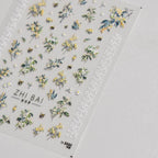 Flower Tree Nail Art Stickers Adhesive Embossed Osmanthus Flower Sticker Decals 