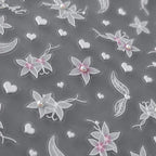 Flower With Pearl Nail Art Stickers 3D Floral Adhesive Sliders Sticker Decals TL046