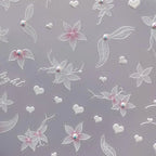 Flower With Pearl Nail Art Stickers 3D Floral Adhesive Sliders Sticker Decals TL046