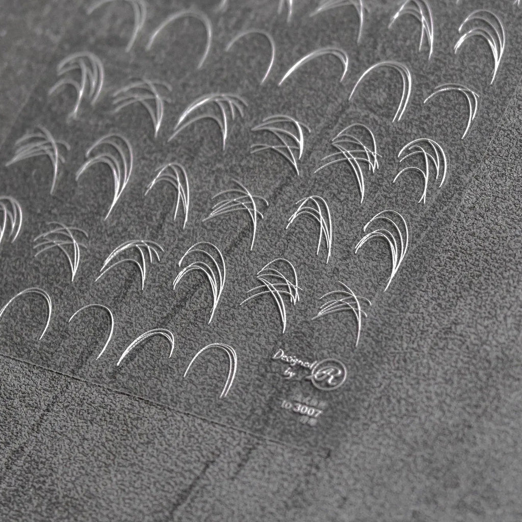 French Line Nail Art Stickers - Chic Abstract Metallic Decals to3007