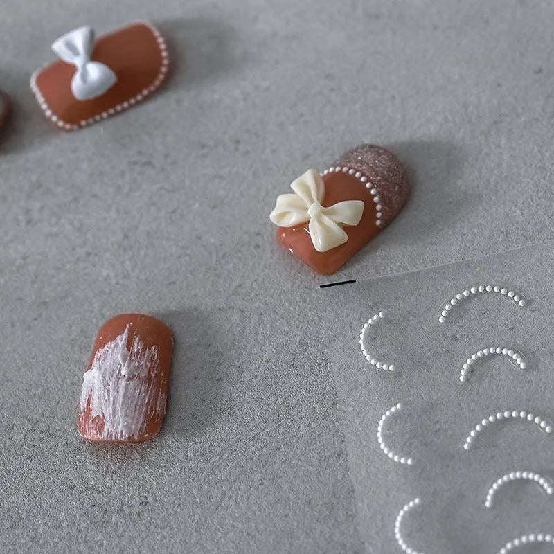 French Line Nail Art Stickers Bend over Lines Adhesive Sticker Decals TS937