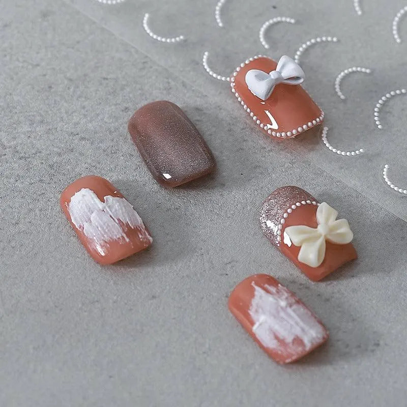French Line Nail Art Stickers Bend over Lines Adhesive Sticker Decals TS937